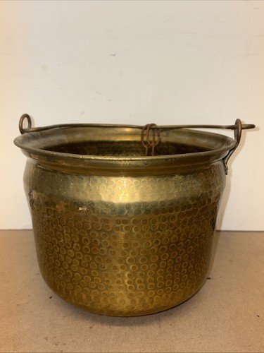 Vintage hammered brass copper - brass,