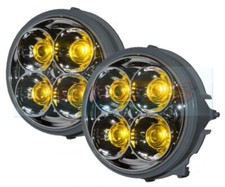 PAIR OF (x2) LEDSON AMBER LED FRONT DRL LIGHTS/LAMPS FOR SCANIA 4 / R SERIES