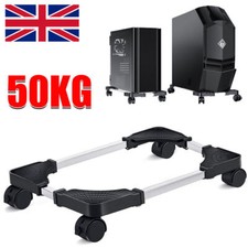 Adjustable PC Case computer CPU Stand Holder Floor Stand Trolley With 4 Casters