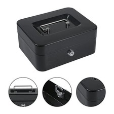 Cash Box With Detachable Tray 2 Keys Included Money Saving Box Coin Storage Fit