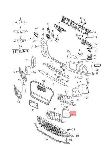 Genuine cover right - audi, rs7