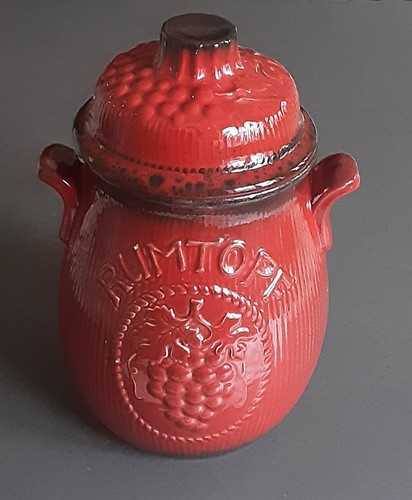 Vintage rumtopf jar burgundy - jar,