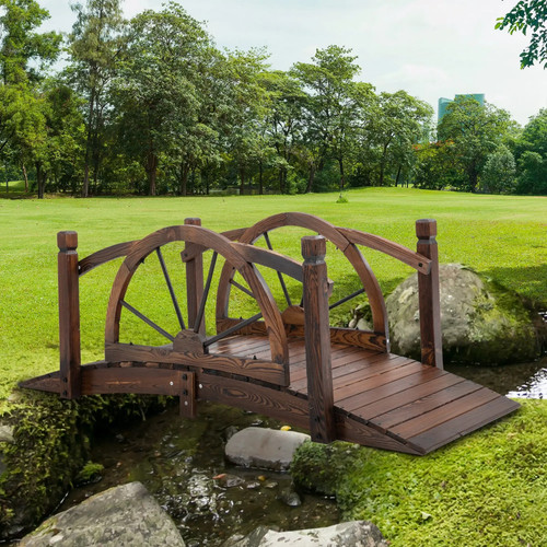 Wooden garden bridge - 1.5m,