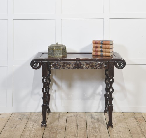 Chinese carved rosewood altar - carved,