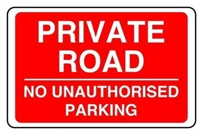 Parking private road no - parking,