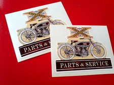 EXCELSIOR AUTO CYCLE Parts & Service Vintage Retro Stickers Decals 2 off 80mm