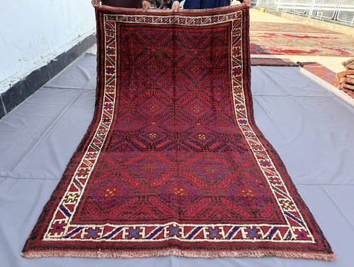 Red antique afghan baluchi - antique,