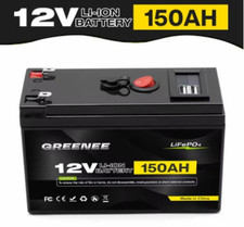 LiFePO4 12V 150Ah Li-lon Battery Fish Finder Solar Panel Power Wheels Scooter