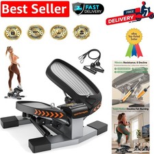 Mini Stepper with Resistance Bands & LCD - 330lbs Capacity for Home Gym