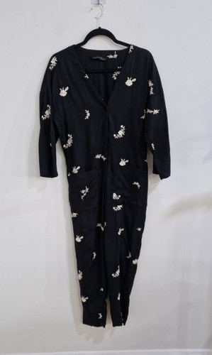 Zara black white floral - zara,