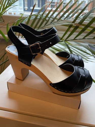 Swedish hasbeens black leather - hasbeens,