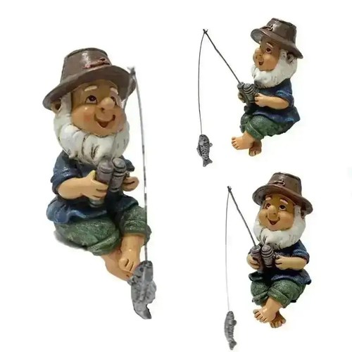 Fishing gnome statue - fishing,