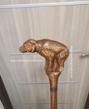 Bear handle hand carved wooden