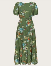 MONSOON Size 14 GREEN PRINT