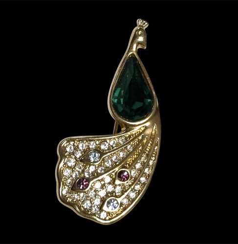 Vtg swarovski peacock bird - vtg,
