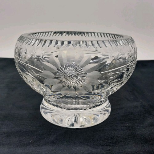 Cut crystal rose - rose, bowl