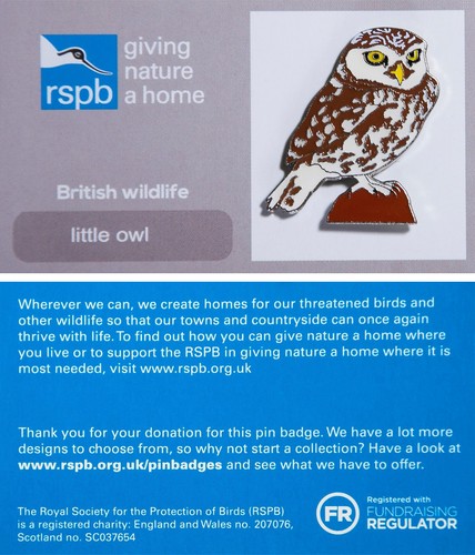 Rspb pin badge gnah - badge,