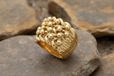Yellow Gold Keeper Ring Men's