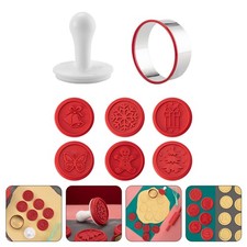 1 Set of Decorative Cookie Stamp Reusable Cookie Cutter Silicone Cookie Mold
