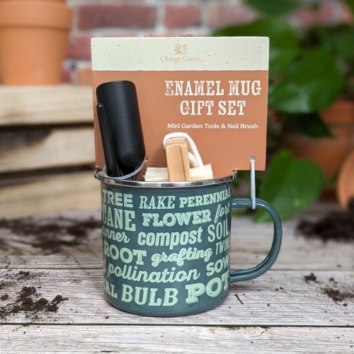 Garden gift set enamel mug - gift,