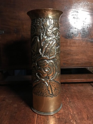 Wwi brass trench art shell - trench,