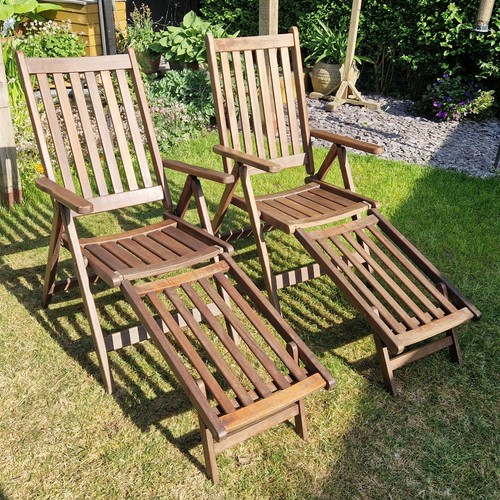 Pair teak hardwood - of,