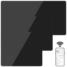 Mylek Black Glass Panel Heater