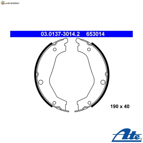 Brake shoe set parking - set,