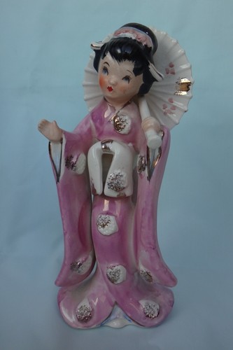 Vintage geisha girl figure - girl,