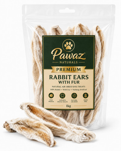 2kg rabbit ears with fur - 2kg, –