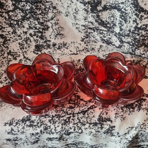 Vintage red glass flower - vintage,