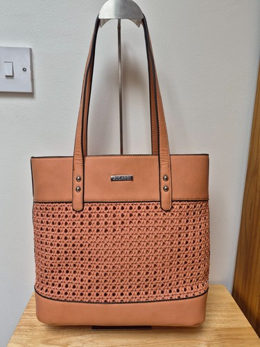 Bulaggi peach woven tote - woven, bag