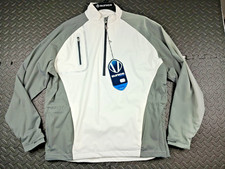 Sunice Waterproof Luxton Full Stretch Golf Jacket Grey White Mens Medium M