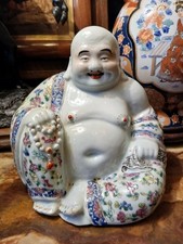 antique large & valuable Chinese porcelain Buddha QING DynastyPeriod 19c Stamped