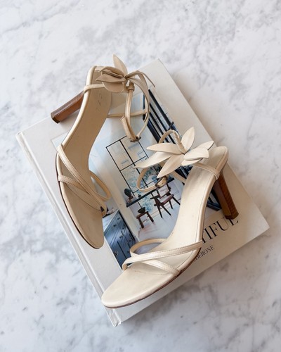 Celine ivory leather - leather, floral