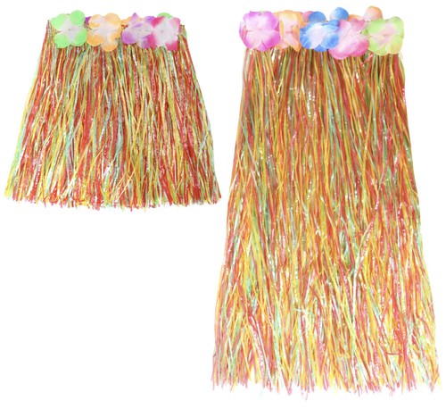Multi coloured grass hula - multi-coloured,