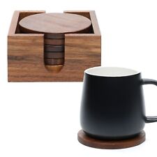 6x Wooden Coasters Acacia