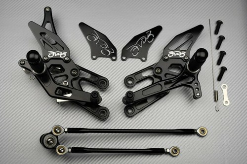 Black adjustable avdb rearsets - adjustable,