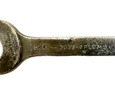 Vintage PLVMB Wrench Spanner 3035 Marked War Finish WWII Open Ended 3/4" 11/16"