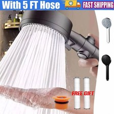High Pressure Shower Head 8-Mode Bathroom Powerful Energy Water Saving Filter UK