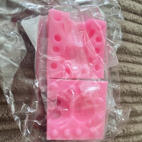 Pink silicone resin casting - silicone,
