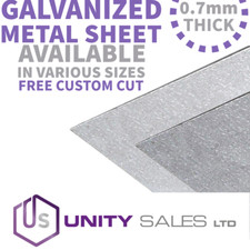 0.7mm GALVANIZED METAL SHEET - VARIOUS SIZES AVAILABLE - FREE CUSTOM CUT