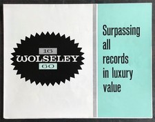 WOLSELEY 16/60 Car Sales