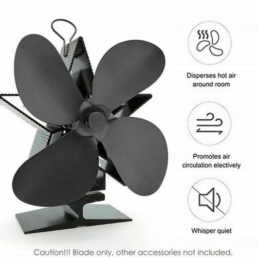 4blades wood stove fan heat - stove,