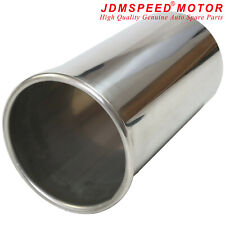 4" 101mm Rolled Out Weld-on Stainless Steel Exhaust Round Tailpipe Trim Tip