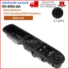 6554.QA Electricl Master Power Window Switch Fits for Peugeot 207 207SW 207CC