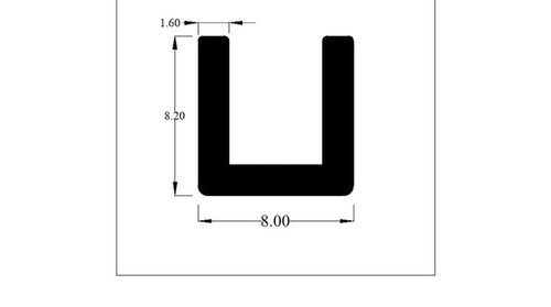 Black rubber square bottom - black,