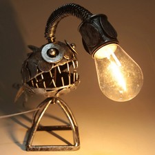 steampunk  fish desk lamp
