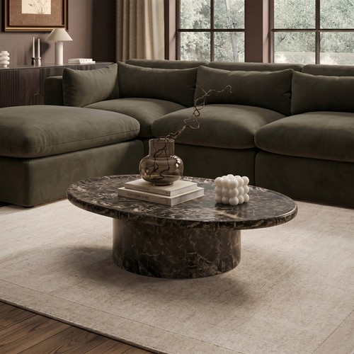 Large brown marble - large, effect