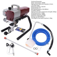 1800W Airless Sprayer Wall Paint Spray Gun High Pressure Spraying Machine 220V